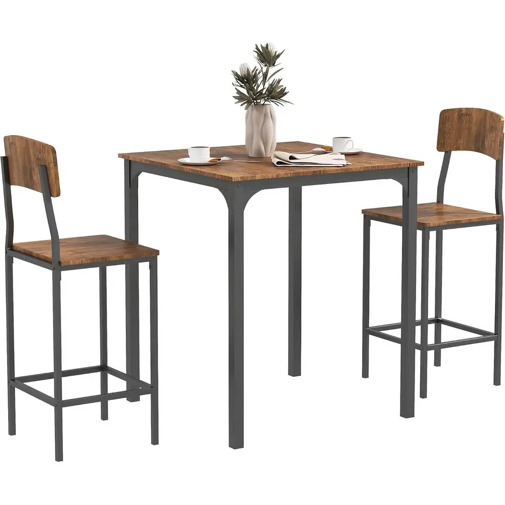 Промышленный обеденный набор из 3 предметов для столовой зоны с металлическими ножками и стульями, черный
Промышленный обеденный набор из 3 предметов для столовой зоны с металлическими ножками и стульями, черный