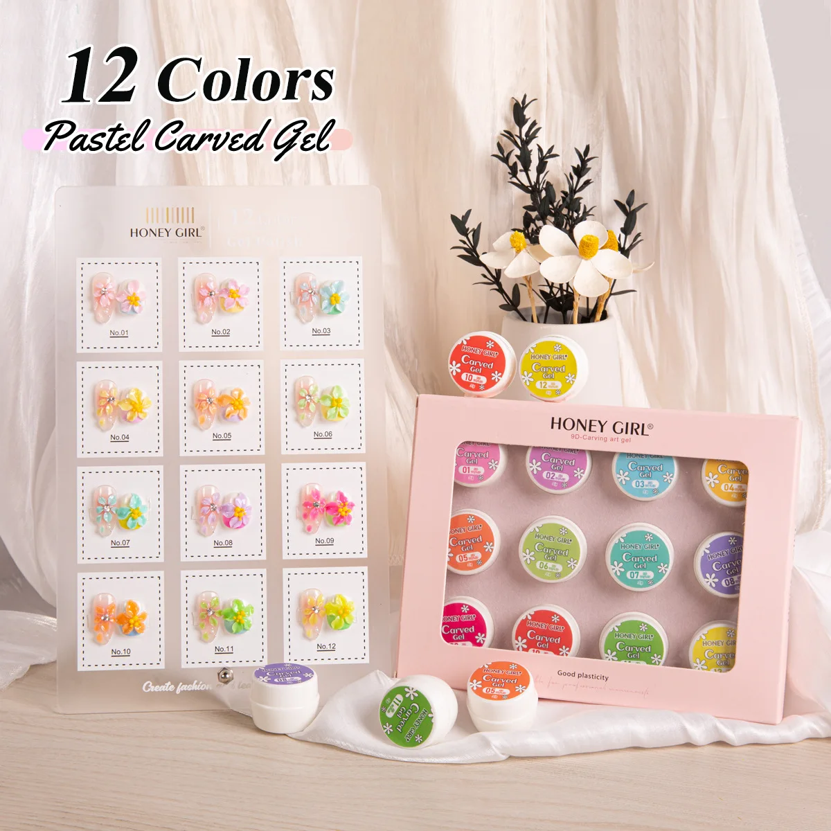 12Colors 5ml Non Sticky Hand Colorful Nail Carving Gel Soft Candy Gel Sculpture Nail Mud 5D Nail Modeling UV/LED Gel Varnishes
12Colors 5ml Non Sticky Hand Colorful Nail Carving Gel Soft Candy Gel Sculpture Nail Mud 5D Nail Modeling UV/LED Gel Varnishes