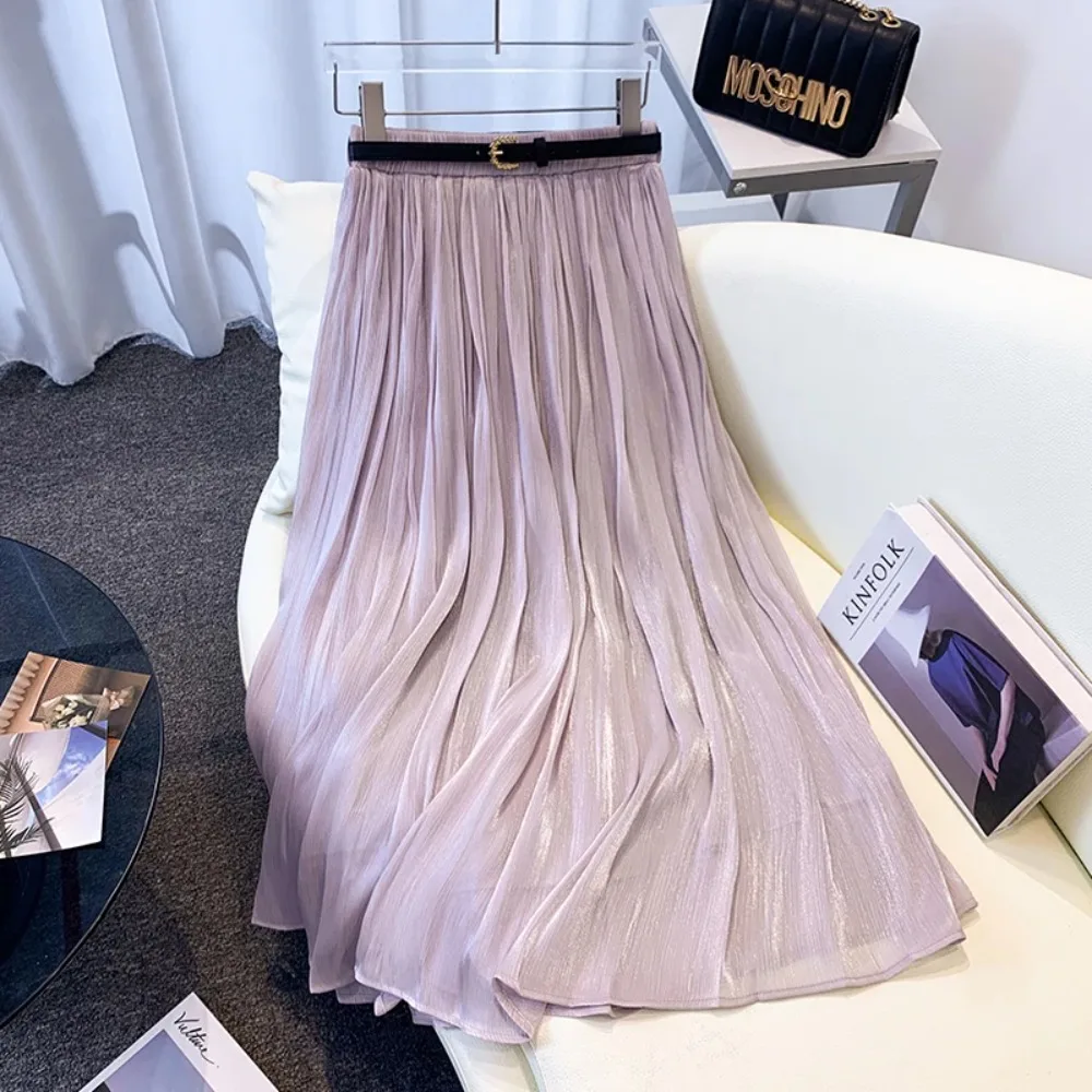Casual sweet High Waist Chic Pleated sashes Ruched loose Skirts Korean Fashion Office Lady Basics Plus Size Clothing
Casual sweet High Waist Chic Pleated sashes Ruched loose Skirts Korean Fashion Office Lady Basics Plus Size Clothing