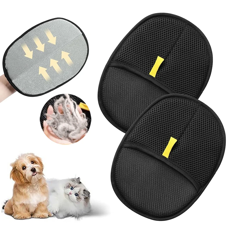 Pet Hair Removal Tool Reusable Static Removal Gloves Double-Sided Grooming Gloves for Pets Removes Pet Fur Hair for Carpets
Pet Hair Removal Tool Reusable Static Removal Gloves Double-Sided Grooming Gloves for Pets Removes Pet Fur Hair for Carpets