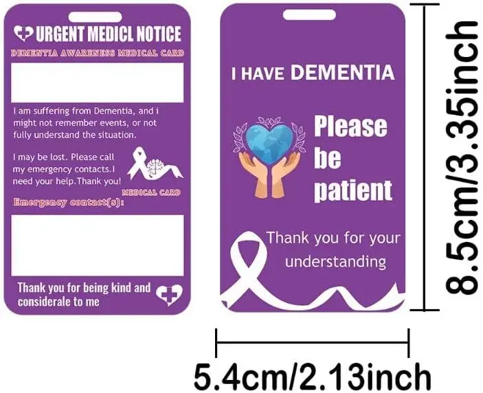 Медицинская карта Dementia Аварийная контактная карта со шнурком Карта безопасности для путешествий, кемпинга, детского сада Essential, 2 шт.
Медицинская карта Dementia Аварийная контактная карта со шнурком Карта безопасности для путешествий, кемпинга, детского сада Essential, 2 шт.