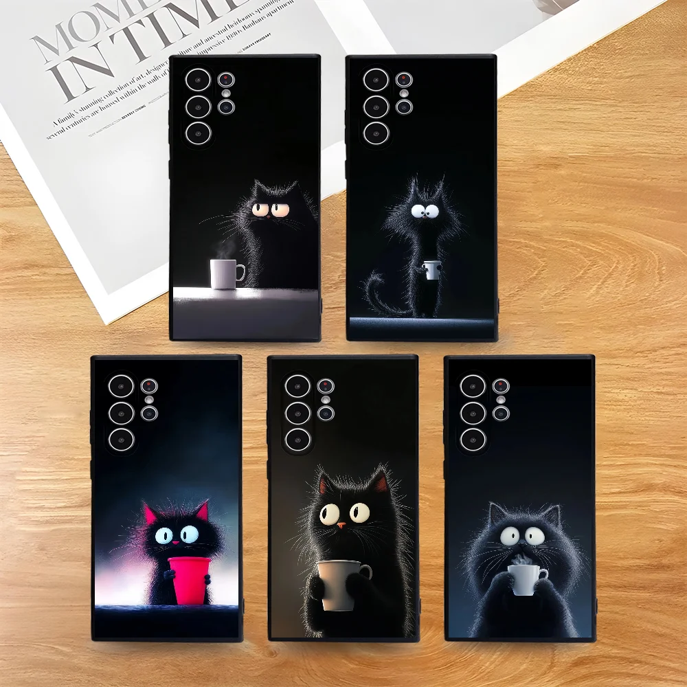Black Coffee Cat Phone Case For Samsung Galaxy S25 S24 S22 S23 Ultra S21 S20 Plus 5G Frosted Non-Slip Full Cover Case
Black Coffee Cat Phone Case For Samsung Galaxy S25 S24 S22 S23 Ultra S21 S20 Plus 5G Frosted Non-Slip Full Cover Case