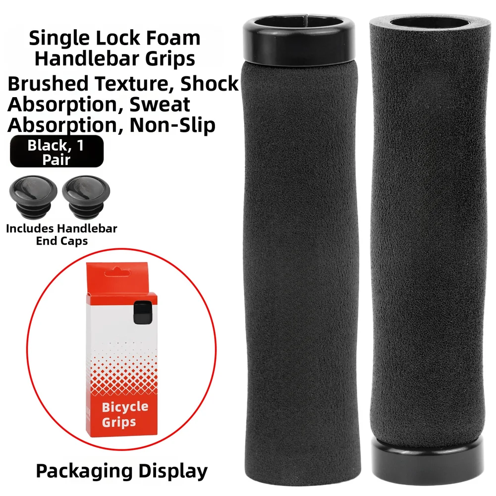 Mountain Bike Handle Grips Sponge Material with Aluminum End Lock 22.2mm Diameter 135mm x 33mm for All Day Comfort
Mountain Bike Handle Grips Sponge Material with Aluminum End Lock 22.2mm Diameter 135mm x 33mm for All Day Comfort