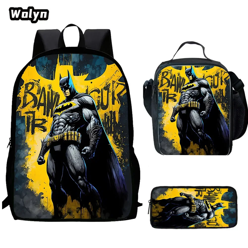 Cartoon Batman Child School Backpack With Lunch Bags Pencil Bags For Age 4-9,Light Weight Batman School Bags For Boys Girls
Cartoon Batman Child School Backpack With Lunch Bags Pencil Bags For Age 4-9,Light Weight Batman School Bags For Boys Girls