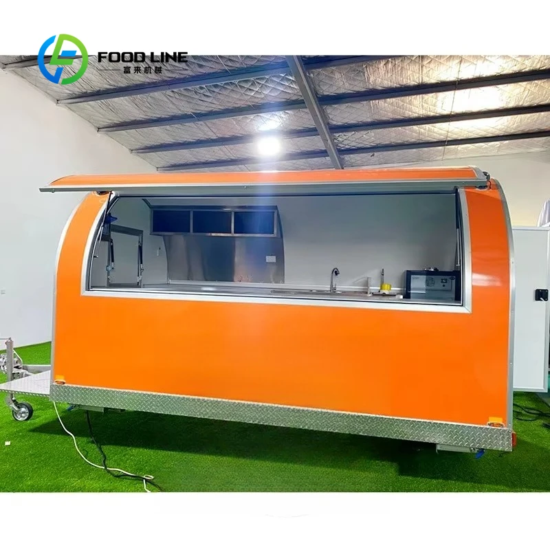 Customized size 2.5m coffee truck concession car dining car FRP orange trailer
Customized size 2.5m coffee truck concession car dining car FRP orange trailer