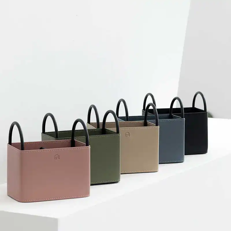 Leather Pen Holder Pu Material Creative Remote Control Storage Box Dressing Network Red Desktop Storage Bucket
Leather Pen Holder Pu Material Creative Remote Control Storage Box Dressing Network Red Desktop Storage Bucket