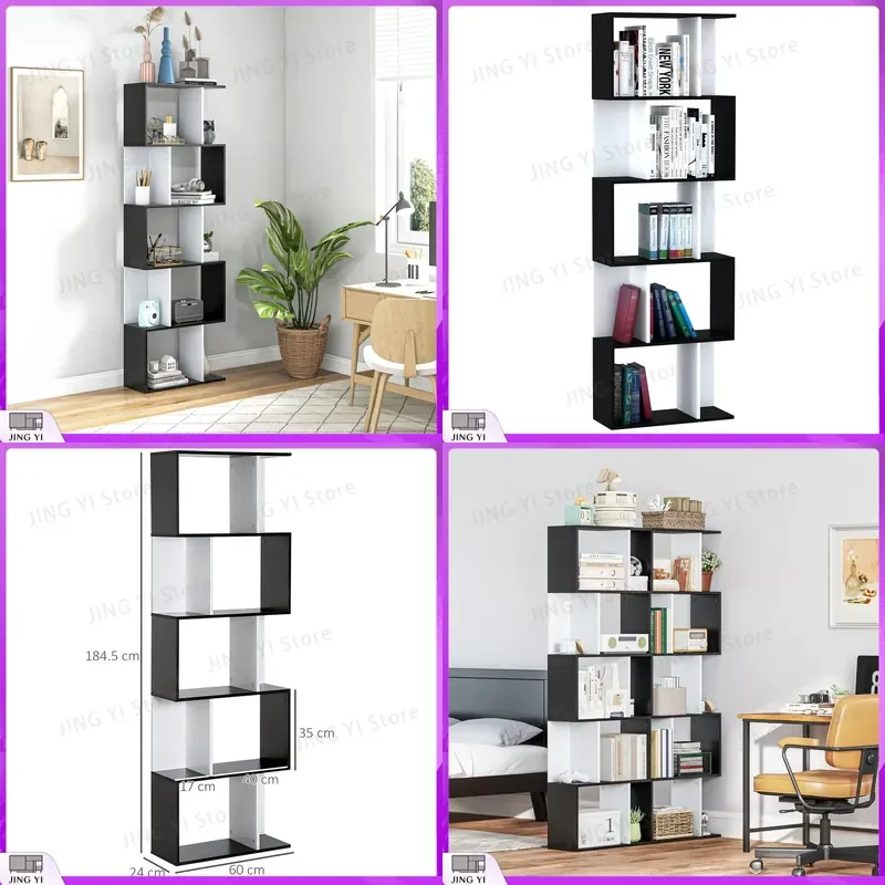 5-Tier S-Shaped Bookcase Storage Shelf Display Unit for Home Office Lab Workshop Black Metal Bookshelf with Adjustable
5-Tier S-Shaped Bookcase Storage Shelf Display Unit for Home Office Lab Workshop Black Metal Bookshelf with Adjustable