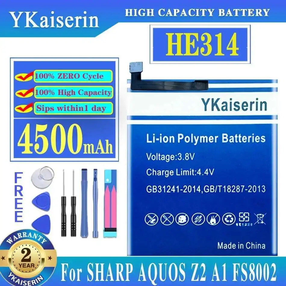 High-Efficiency 4500mAh Mobile Phone Battery Stable For Sharp Aquos Z2 A1 FS8002 HE314 For 
High-Efficiency 4500mAh Mobile Phone Battery Stable For Sharp Aquos Z2 A1 FS8002 HE314 For