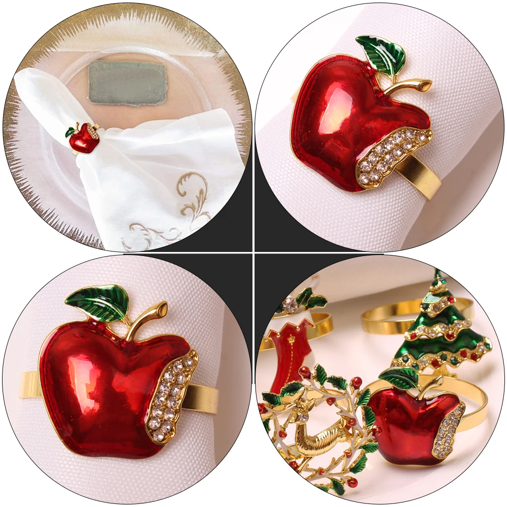 Napkin Ring Apple Shaped Holder Buckle Exquisite Dining Table Adornment Banquet Kitchen Accessories Zinc Alloy
Napkin Ring Apple Shaped Holder Buckle Exquisite Dining Table Adornment Banquet Kitchen Accessories Zinc Alloy