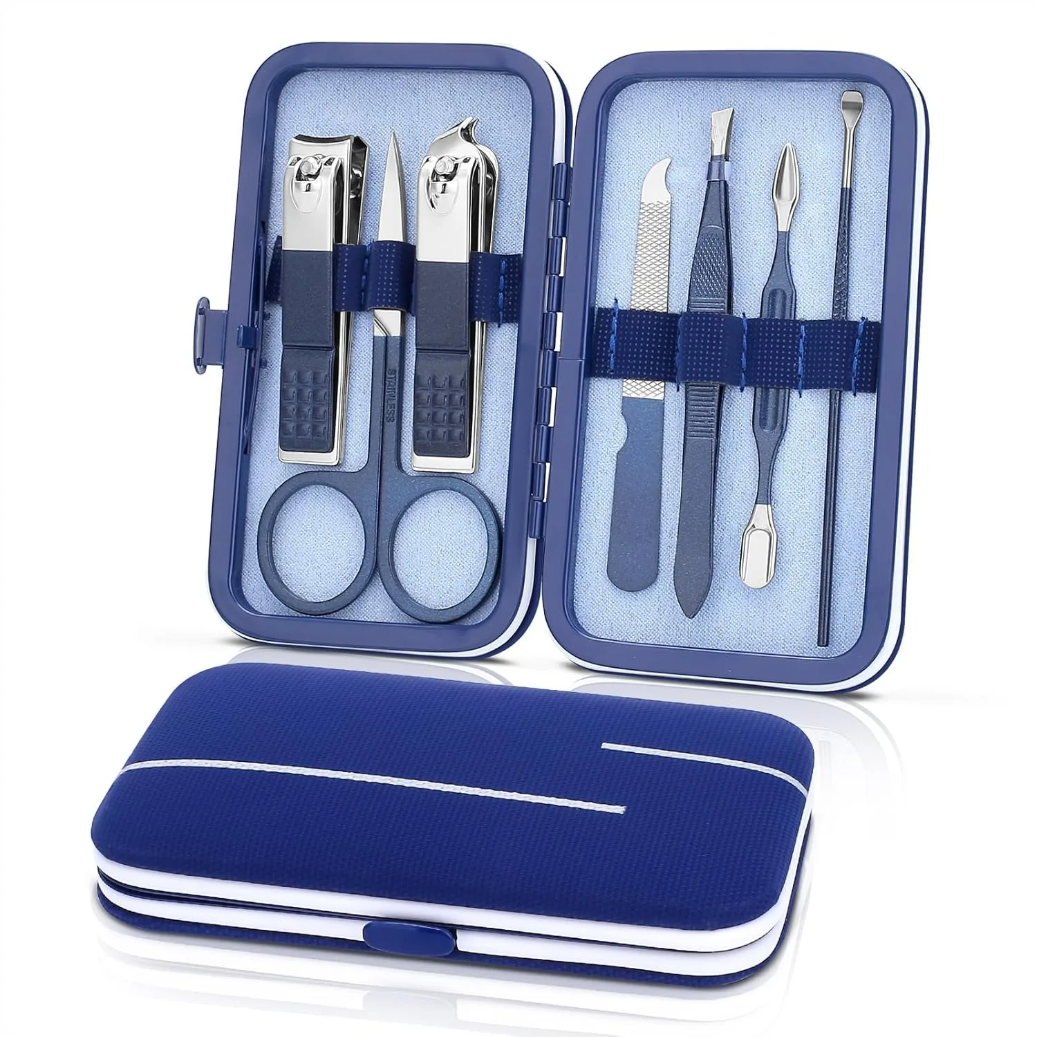 Stainless Steel Manicure Set 7 in 1 Ingrown Toenail Clipper Grooming Kit, Professional Pedicure Tools with Cuticle Trimmer for
Stainless Steel Manicure Set 7 in 1 Ingrown Toenail Clipper Grooming Kit, Professional Pedicure Tools with Cuticle Trimmer for