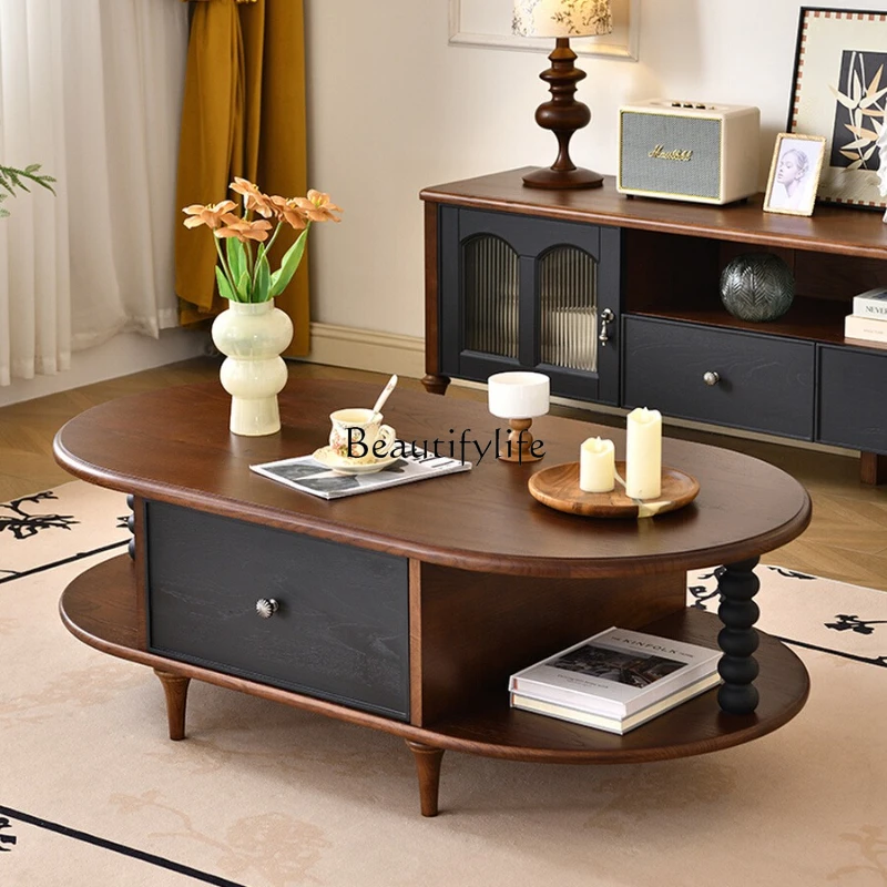 **French retro solid wood coffee table movable small apartment living room coffee table medieval furniture
**French retro solid wood coffee table movable small apartment living room coffee table medieval furniture