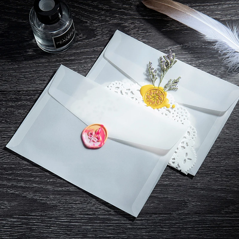 20PCS/Lot Semi-transparent Sulfuric Acid Paper Envelopes For DIY Postcard Card Storage Wedding Invitation Gift Packing
20PCS/Lot Semi-transparent Sulfuric Acid Paper Envelopes For DIY Postcard Card Storage Wedding Invitation Gift Packing