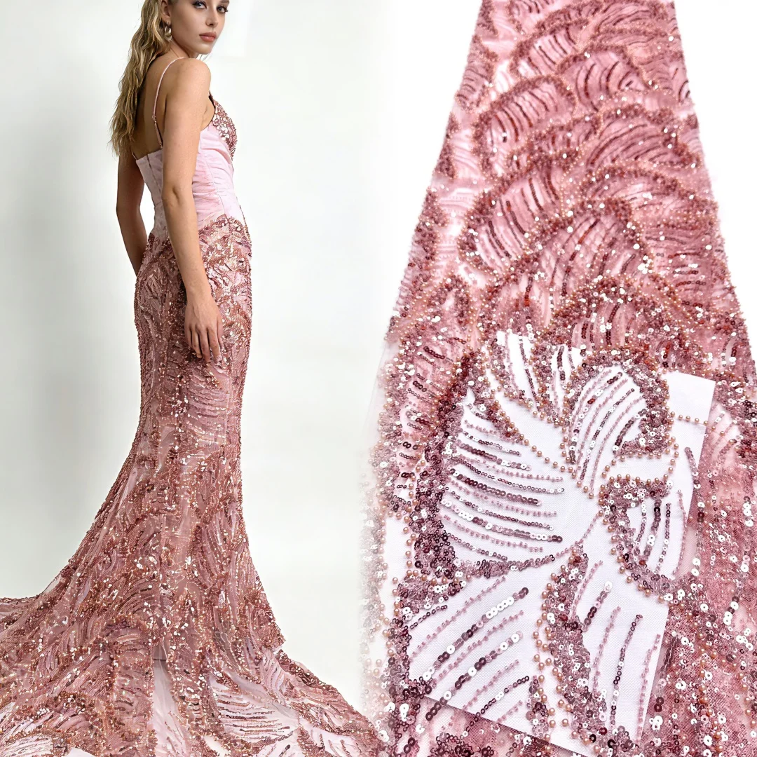 Розовое африканское кружево с пайетками для свадебного платья, вышивка бисером, французский тюль, нигерийский материал, высококачественное свадебное
Розовое африканское кружево с пайетками для свадебного платья, вышивка бисером, французский тюль, нигерийский материал, высококачественное свадебное