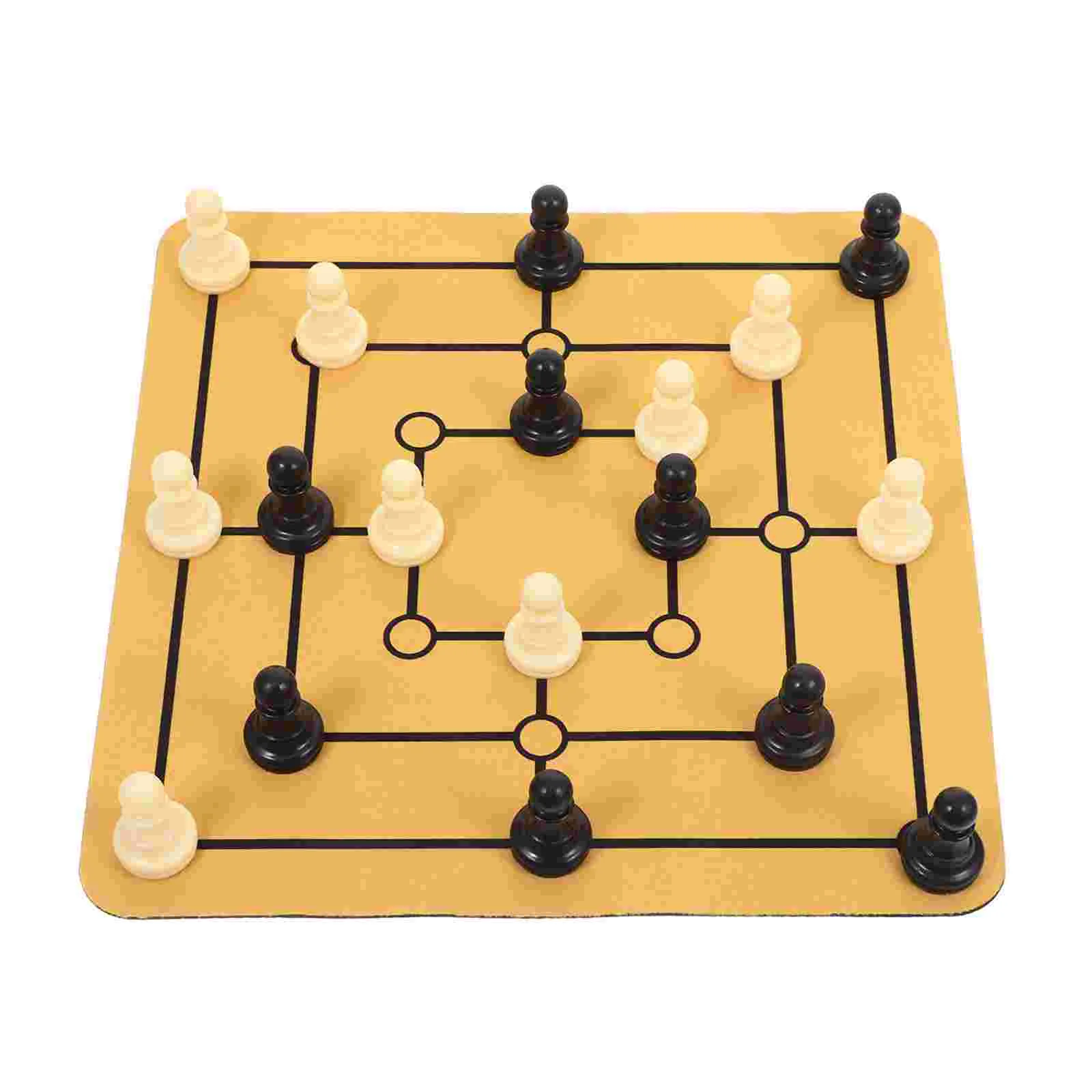 1 Set Nine Mens Morris Board Game Portable Home Chess Set for Traditional Entertainment and Gathering Party Games
1 Set Nine Mens Morris Board Game Portable Home Chess Set for Traditional Entertainment and Gathering Party Games
