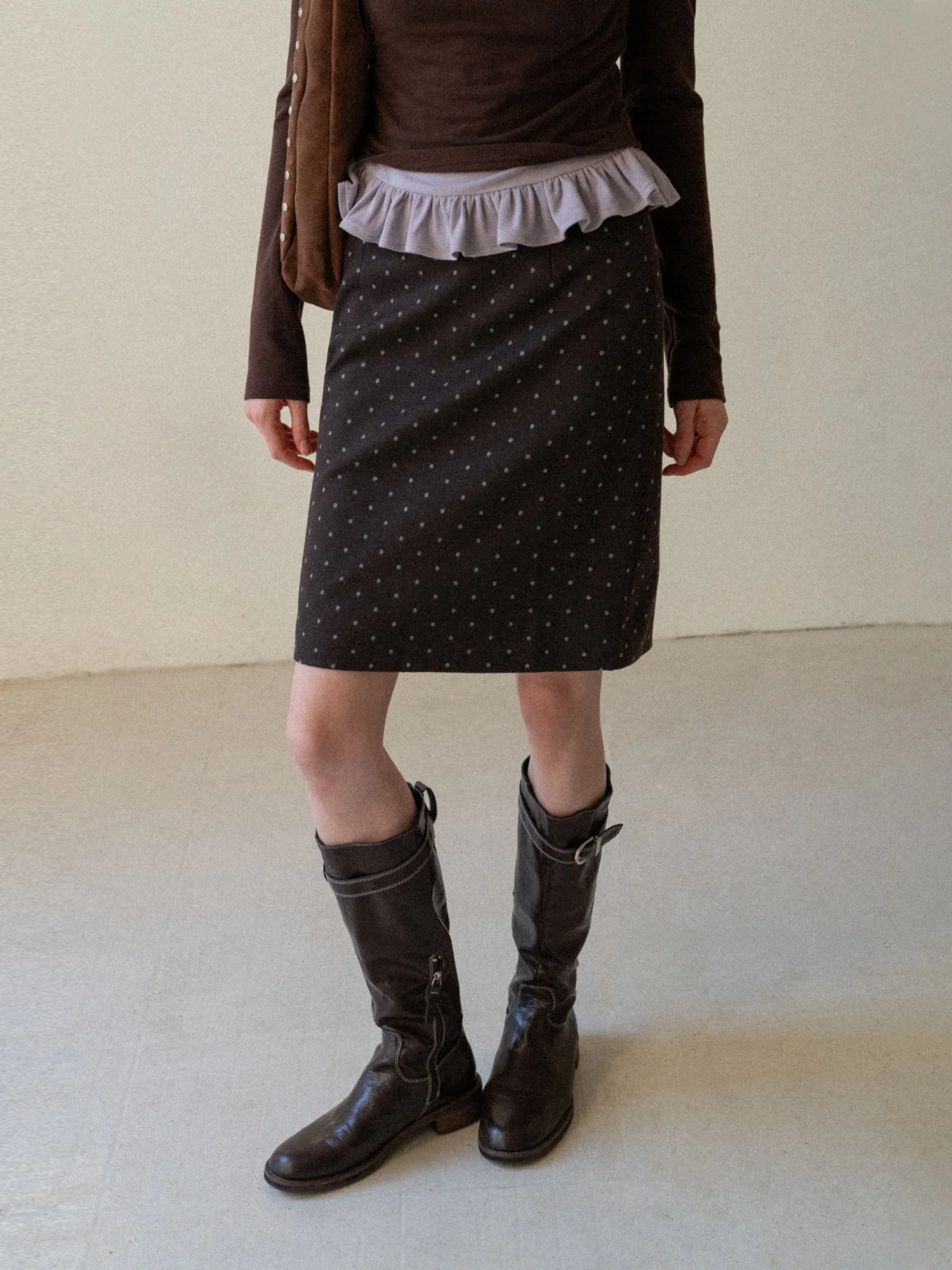 Eggka Vintage Polka Dot Asymmetrical High Waist Women's Autumn Winter Slimming A-Line Skirt Casual Polyester Fiber
Eggka Vintage Polka Dot Asymmetrical High Waist Women's Autumn Winter Slimming A-Line Skirt Casual Polyester Fiber