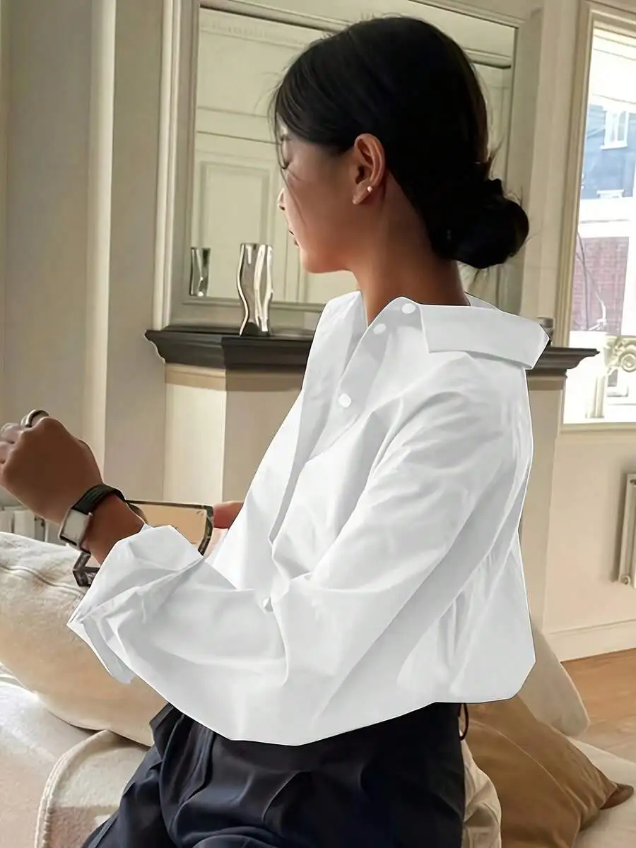 Casual Elegant Long Sleeve Button Front Solid Color Shirt
Casual Elegant Long Sleeve Button Front Solid Color Shirt