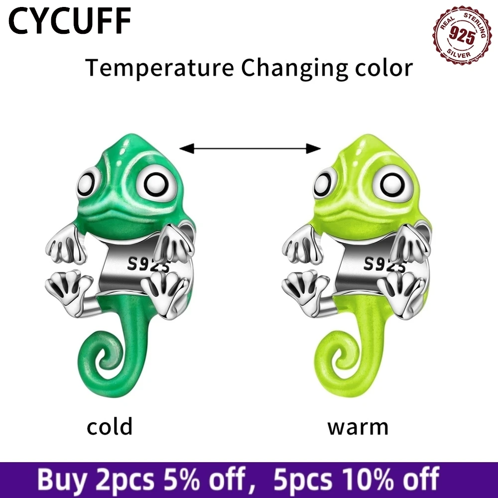 CYCUFF 2025 NEW 925 Sterling Silver Chameleon Bead Animal Series Bracelet Charms Fit Jewelry Trend Party Birthday Beads DIY Gift
CYCUFF 2025 NEW 925 Sterling Silver Chameleon Bead Animal Series Bracelet Charms Fit Jewelry Trend Party Birthday Beads DIY Gift