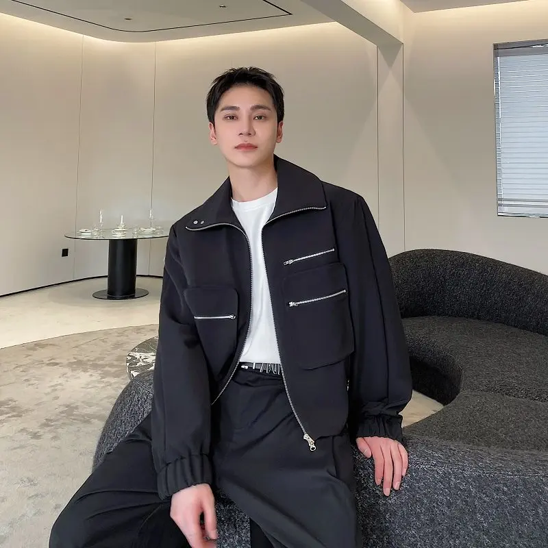 American Retro Loose Fit 3D Zipper ket Workwear Jaet Men Casual Collar Bla Jaet Polyester Spring Youth Faion
American Retro Loose Fit 3D Zipper ket Workwear Jaet Men Casual Collar Bla Jaet Polyester Spring Youth Faion