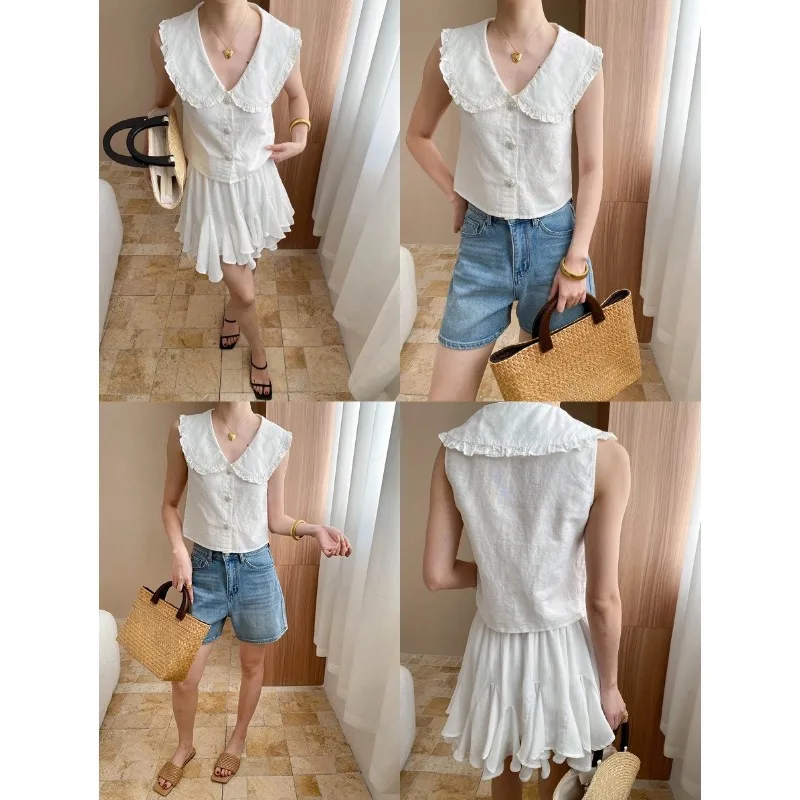 2025 Linen Cotton Sweet and Gentle Doll Neck Sleeveless Vest Shirt for Small People
2025 Linen Cotton Sweet and Gentle Doll Neck Sleeveless Vest Shirt for Small People