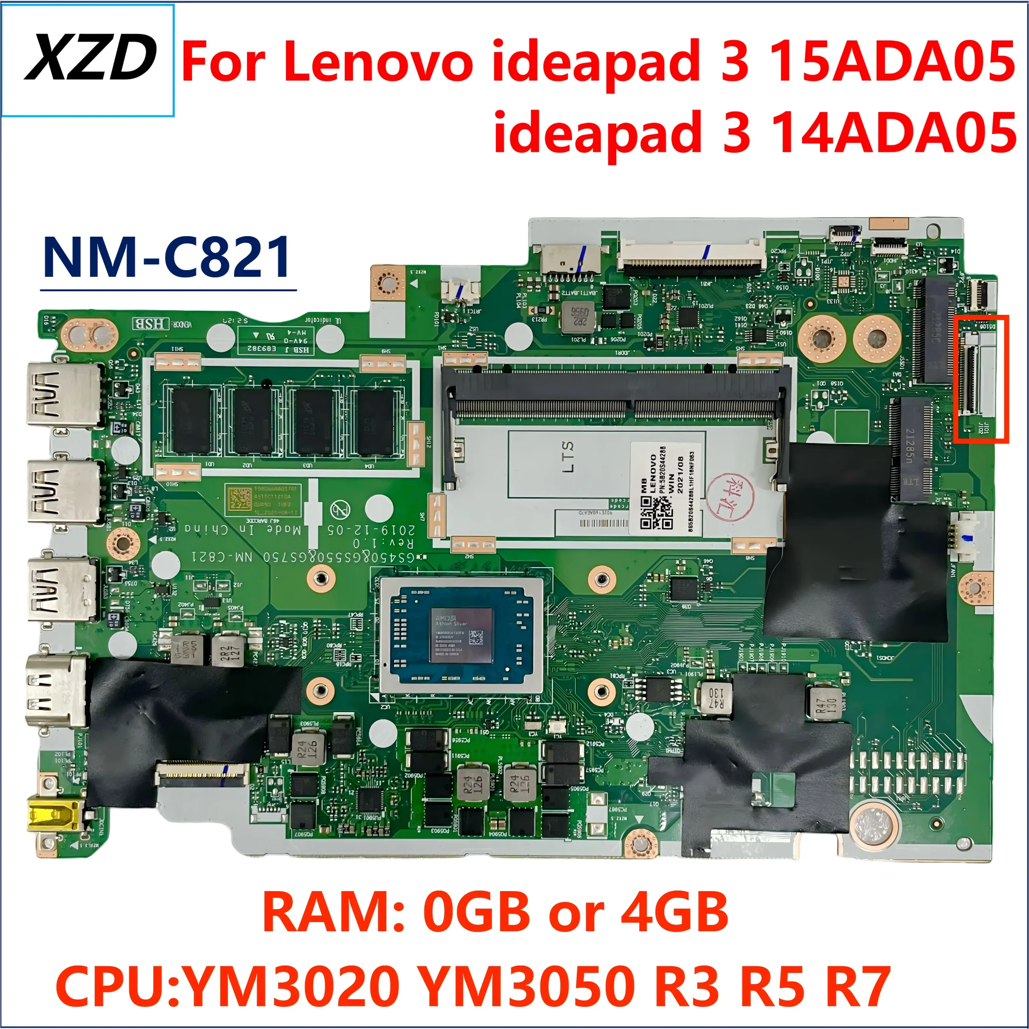 Материнская плата NM-C821 для Lenovo IdeaPad 3 15ADA05 IdeaPad 3 14ADA05, материнская плата для ноутбука с процессором AMD R3 R5 R7, оперативная память 4 ГБ, 100% тест в порядке
Материнская плата NM-C821 для Lenovo IdeaPad 3 15ADA05 IdeaPad 3 14ADA05, материнская плата для ноутбука с процессором AMD R3 R5 R7, оперативная память 4 ГБ, 100% тест в порядке