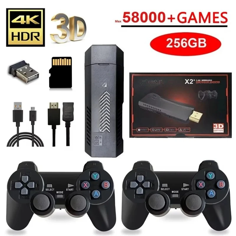256G 58,000 Games GD10 X2 PLUS Game Stick 4K Video Game Console 2.4G Double Wireless Controller Game Stick For N64/PSP/PS1/GBA
256G 58,000 Games GD10 X2 PLUS Game Stick 4K Video Game Console 2.4G Double Wireless Controller Game Stick For N64/PSP/PS1/GBA