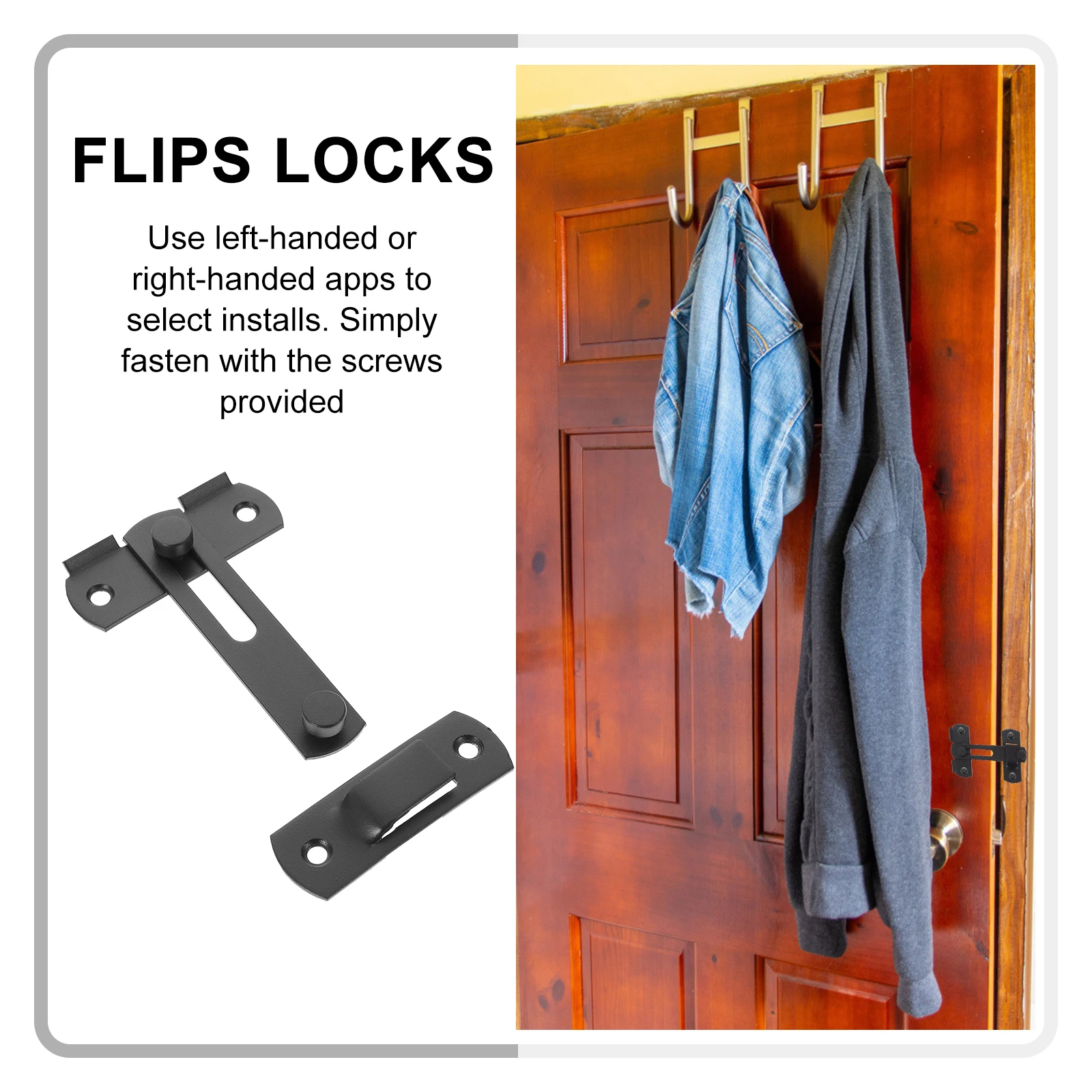 Stainless Steel Door Buckle Lock 3 Sets Sliding Latch Flip Padlock Safety BoltLatch FlipsLock Gate FlipsLocks DoorLock Latch
Stainless Steel Door Buckle Lock 3 Sets Sliding Latch Flip Padlock Safety BoltLatch FlipsLock Gate FlipsLocks DoorLock Latch