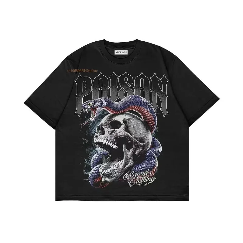 Solid Color Short-sleeved Men Women Ins Hipster Skull Design Cotton Thickened High-quality Sports T-shirt High Street Clothes
Solid Color Short-sleeved Men Women Ins Hipster Skull Design Cotton Thickened High-quality Sports T-shirt High Street Clothes