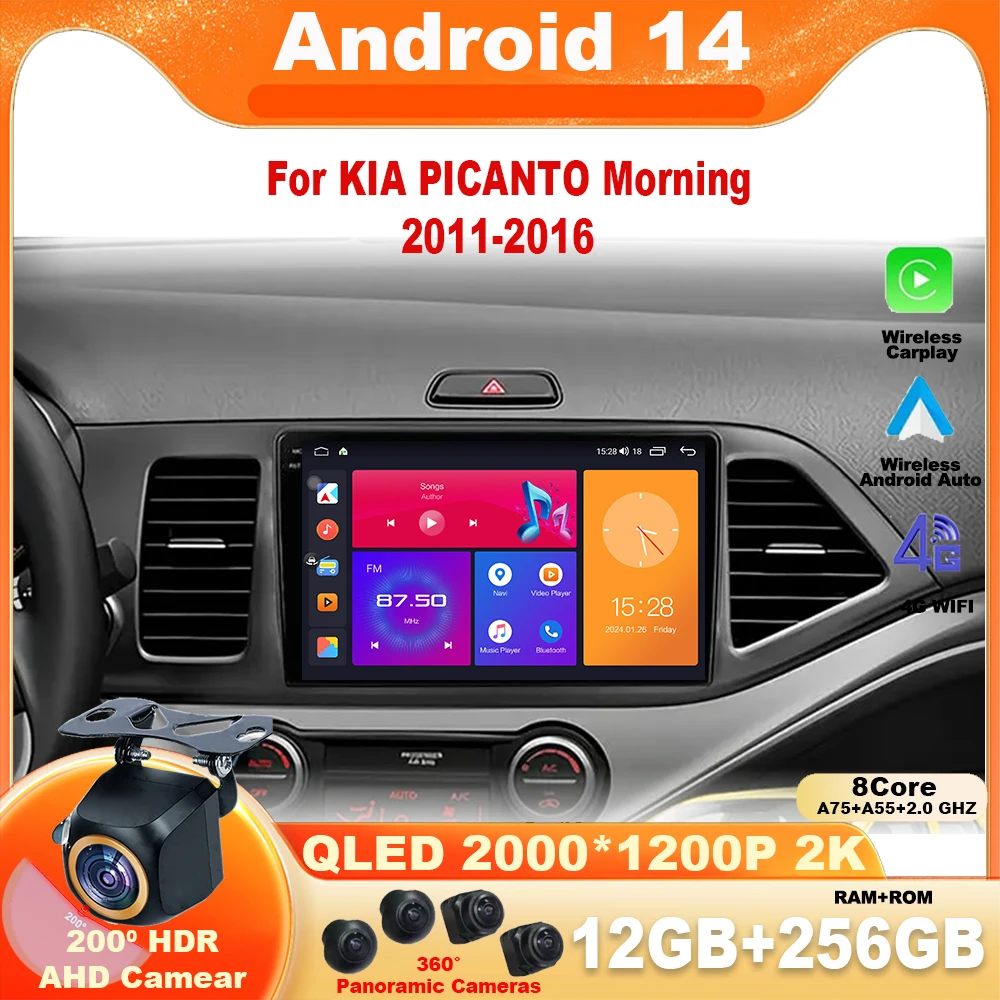 8Core 2din Android 14 Carplay Car Radio Multimidia Video Player For KIA PICANTO Morning 2011-2016 Navigation GPS IPS Head Unit
8Core 2din Android 14 Carplay Car Radio Multimidia Video Player For KIA PICANTO Morning 2011-2016 Navigation GPS IPS Head Unit