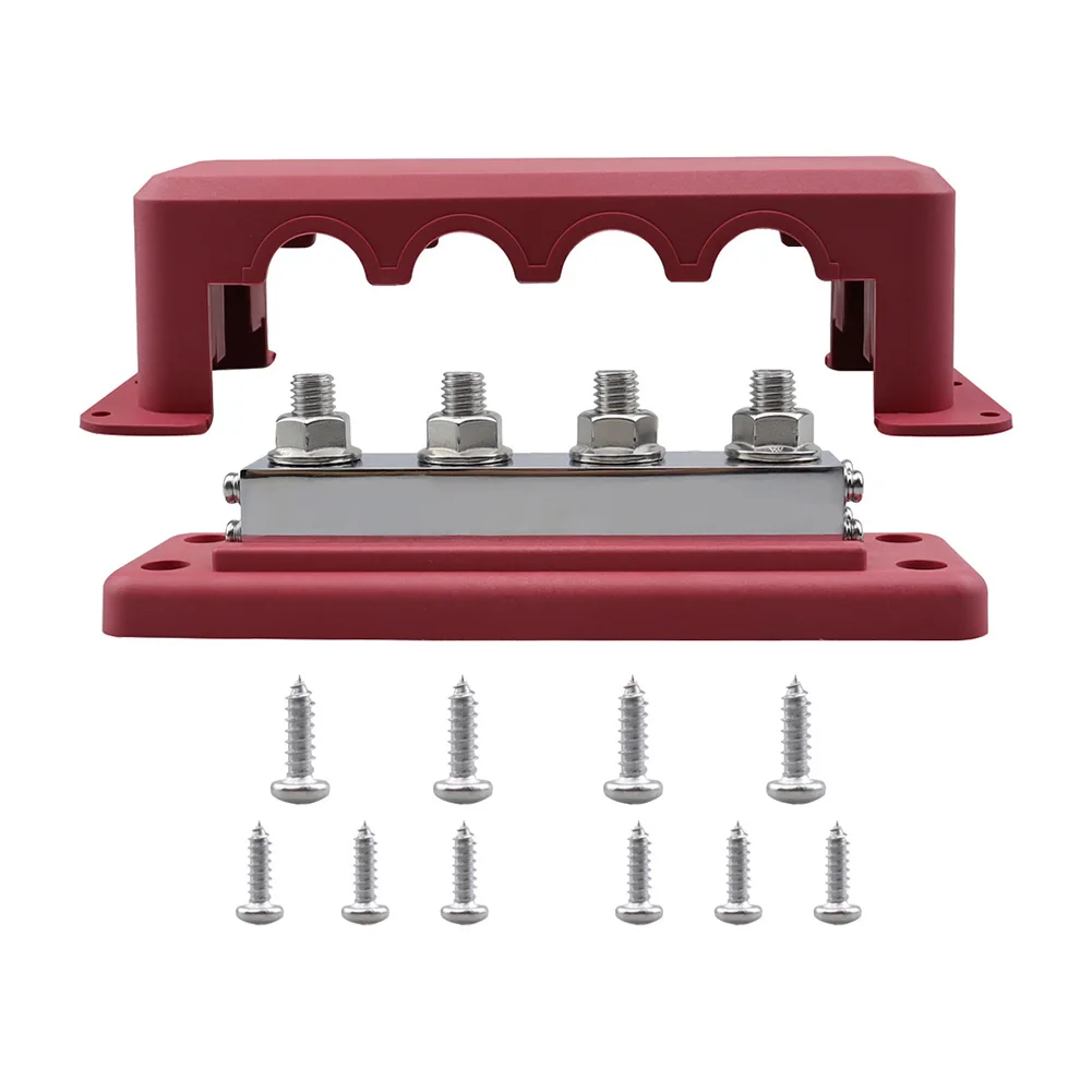 600A 12-48V Bus Bar Terminal Power Distribution Block M 10 Studs DC Positive Negative Terminal Block Boat Car RV Cable Organizer
600A 12-48V Bus Bar Terminal Power Distribution Block M 10 Studs DC Positive Negative Terminal Block Boat Car RV Cable Organizer