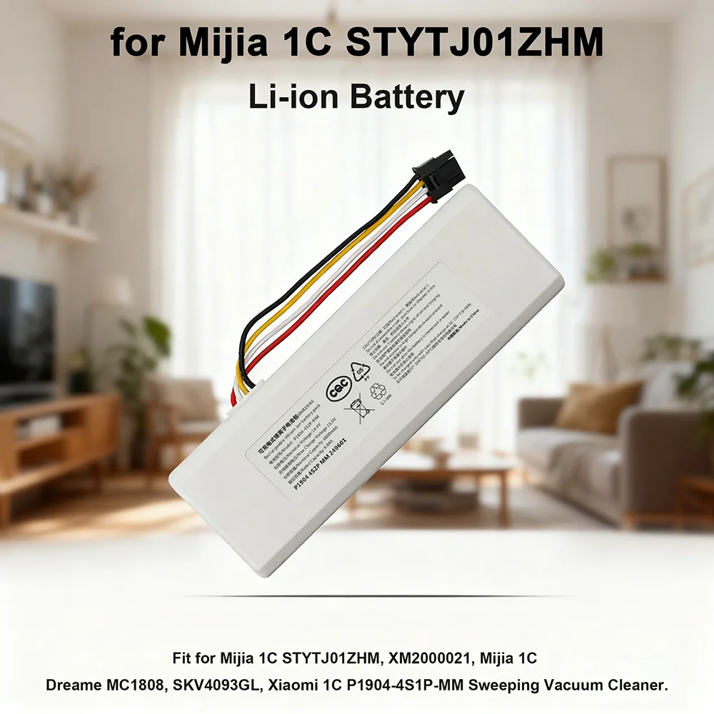 12800mAh 14.4V Vacuum Battery Replacement for Xiaomi Mijia 1C STYTJ01ZHM Dreame MC1808 SKV4093GL XM2000021
12800mAh 14.4V Vacuum Battery Replacement for Xiaomi Mijia 1C STYTJ01ZHM Dreame MC1808 SKV4093GL XM2000021