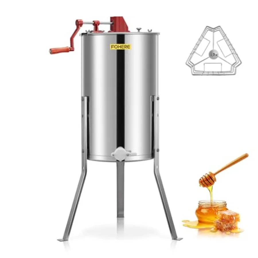 Hobby beekeeping home apiaries: food-grade stainless steel honey extractor with 3-frame capacity silver height-adjustable stand
Hobby beekeeping home apiaries: food-grade stainless steel honey extractor with 3-frame capacity silver height-adjustable stand