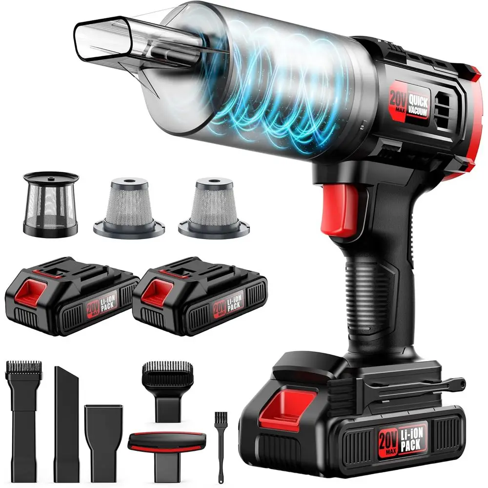 Handheld Vacuum Cleaner Cordless - 35000PA Strong Suction for Car & Home, Car Vacuum Portable Rechargeable Lightweight for Pet H
Handheld Vacuum Cleaner Cordless - 35000PA Strong Suction for Car & Home, Car Vacuum Portable Rechargeable Lightweight for Pet H