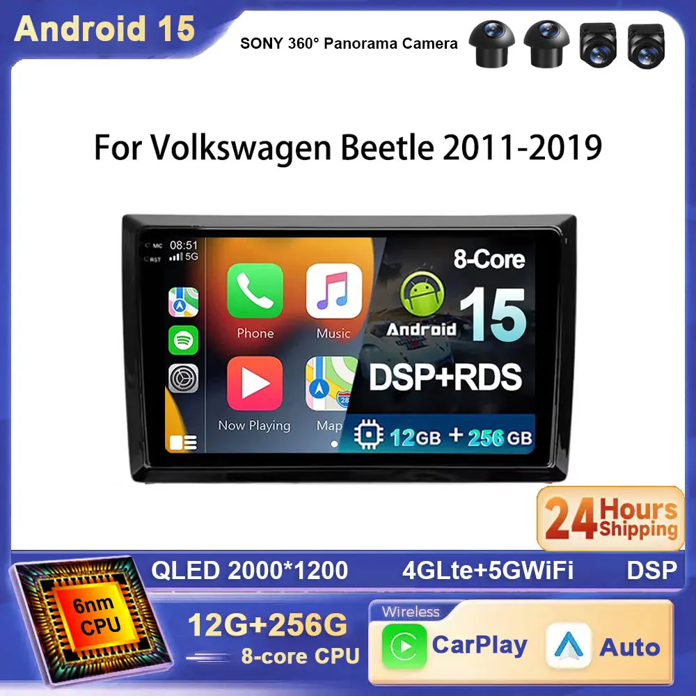 For Volkswagen Beetle A5 2011 - 2019 Android 15 Car Stereo Radio Multimedia Player GPS Wireless Carplay Auto 4G WIFI 2 Din Scree
For Volkswagen Beetle A5 2011 - 2019 Android 15 Car Stereo Radio Multimedia Player GPS Wireless Carplay Auto 4G WIFI 2 Din Scree