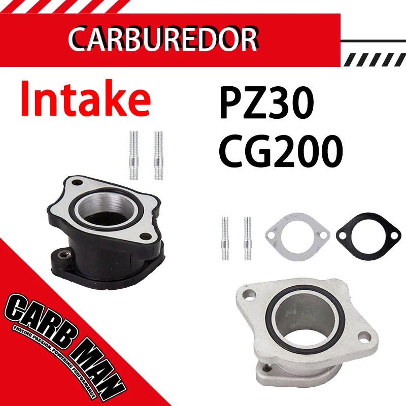 PZ30 30mm Motorcycle Carburetor Intake Manifold Pipe Interface For CG200 CG250 150cc-300cc 4 Stroke Dirt Bike ATV Quad Go Kart
PZ30 30mm Motorcycle Carburetor Intake Manifold Pipe Interface For CG200 CG250 150cc-300cc 4 Stroke Dirt Bike ATV Quad Go Kart