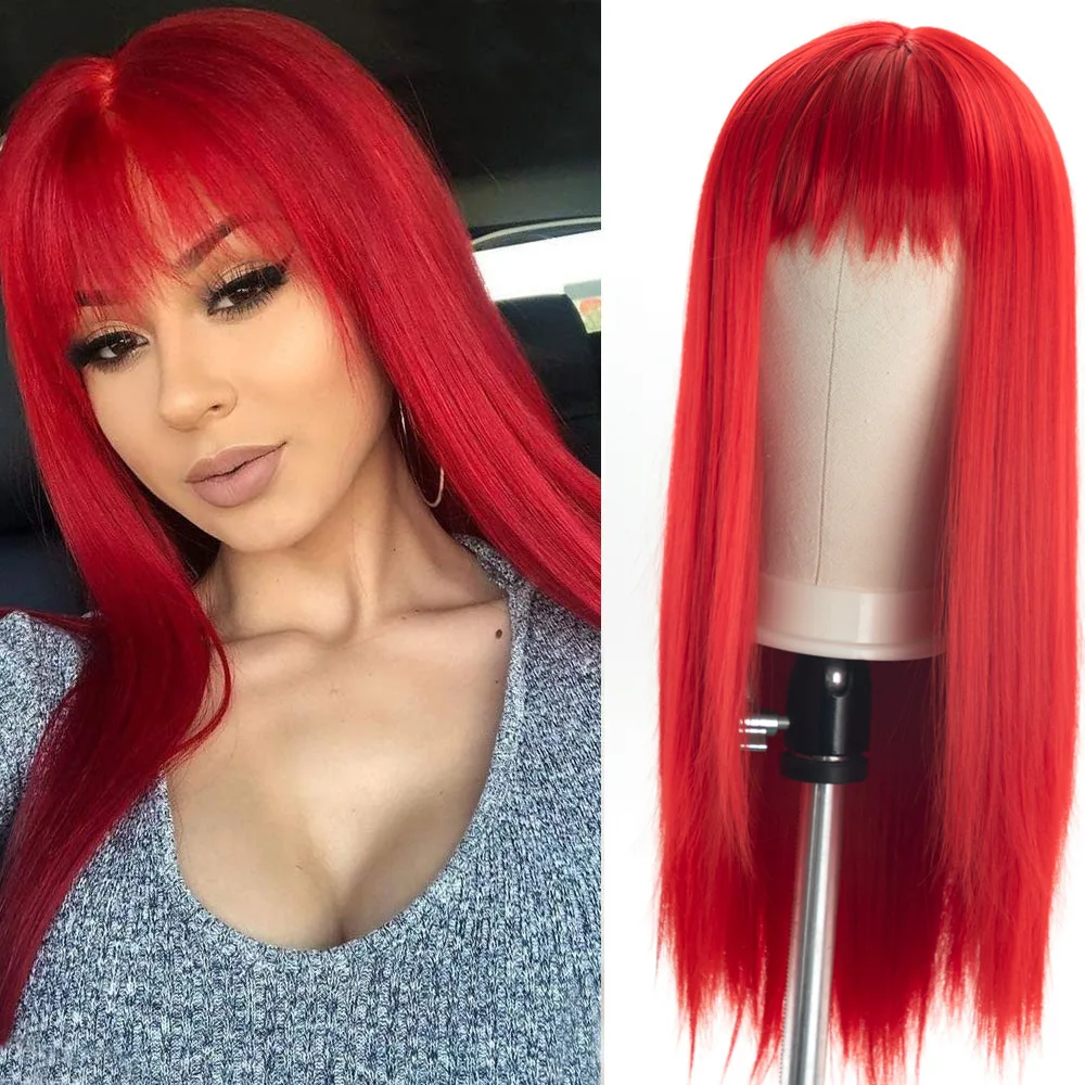 Red long straight hair synthetic wig for Halloween costume cosplay wig for daily use, high-temperature hair accessory wig
Red long straight hair synthetic wig for Halloween costume cosplay wig for daily use, high-temperature hair accessory wig