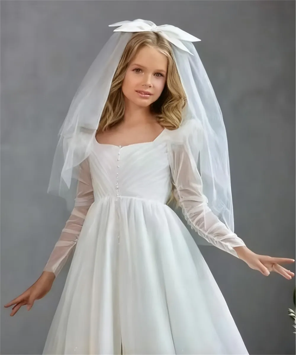 Customized Elegant Flower Girl Wedding Dress Pearls Long Sleeve Princess Birthday Party Dress Kids Party First Communion Gown
Customized Elegant Flower Girl Wedding Dress Pearls Long Sleeve Princess Birthday Party Dress Kids Party First Communion Gown