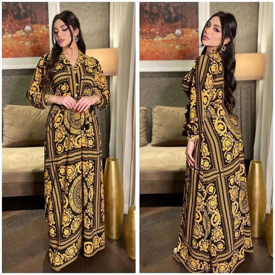 Women's Shirt Printing Long Sleeve Big Hem Dress Fashion Dress Muslim Long Dress Robe Abaya Ramadan Dubai Luxury Islam Elegant
Women's Shirt Printing Long Sleeve Big Hem Dress Fashion Dress Muslim Long Dress Robe Abaya Ramadan Dubai Luxury Islam Elegant