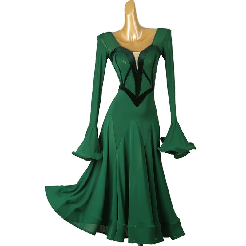 New Ballroom Dance Competition Dress For Women Long Sleeve Dress Customized Clothing Waltz Modern Dance Stage Clothes DQL10166
New Ballroom Dance Competition Dress For Women Long Sleeve Dress Customized Clothing Waltz Modern Dance Stage Clothes DQL10166