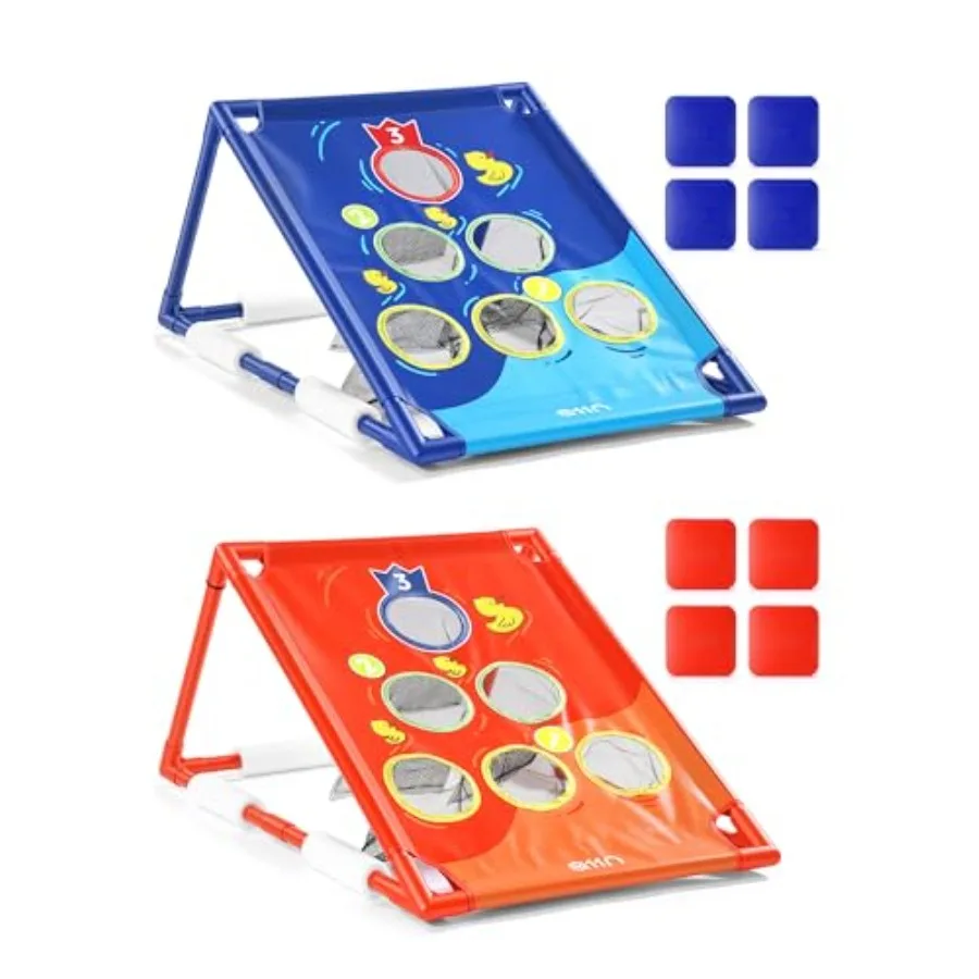Floating Pool Cornhole Set for Backyard Pool Parties: Heavy-Duty PVC Blue/Red Unsinkable Bean Bags Target Included
Floating Pool Cornhole Set for Backyard Pool Parties: Heavy-Duty PVC Blue/Red Unsinkable Bean Bags Target Included