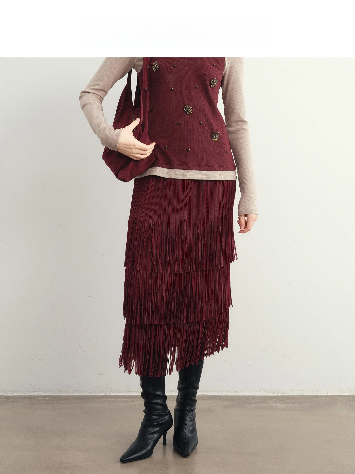 Audrey Wang Tassel Bordered Cake Skirt Casual mid Waist Polyester Fiber Handmade Pleating Fall 2025 New Style Women's Skirt
Audrey Wang Tassel Bordered Cake Skirt Casual mid Waist Polyester Fiber Handmade Pleating Fall 2025 New Style Women's Skirt