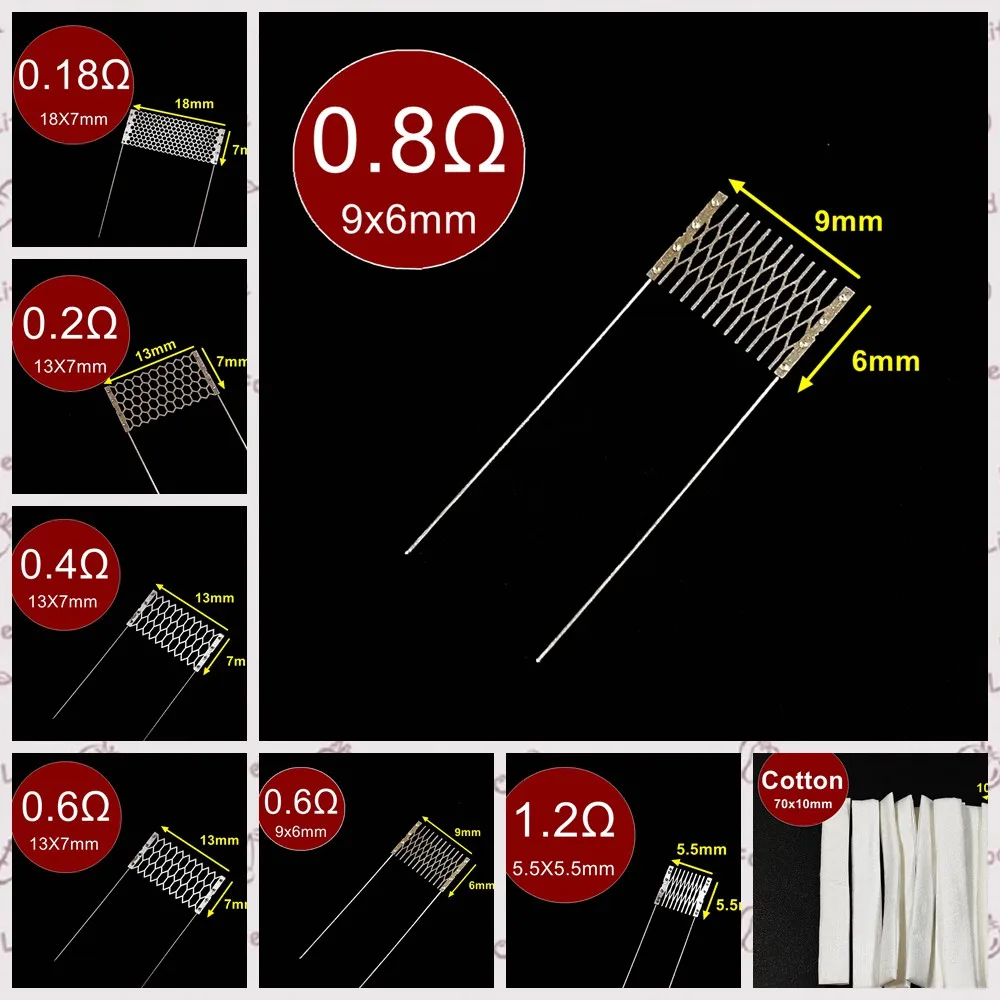 100-10pcs 0.18/0.2/0.4/0.6/0.8/1.2ohm Mesh Repair Accessories GT-X/Nor-D/XROS/SPL/ITO/Xlim/PN-P Disassembly Tools
100-10pcs 0.18/0.2/0.4/0.6/0.8/1.2ohm Mesh Repair Accessories GT-X/Nor-D/XROS/SPL/ITO/Xlim/PN-P Disassembly Tools