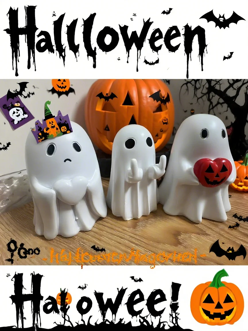 Halloween Ghost Figurine - Resin Cute And Spooky Finger Gesture Statue Ornament For Indoor Porch Tea Table Shelf Home Decor Hall
Halloween Ghost Figurine - Resin Cute And Spooky Finger Gesture Statue Ornament For Indoor Porch Tea Table Shelf Home Decor Hall