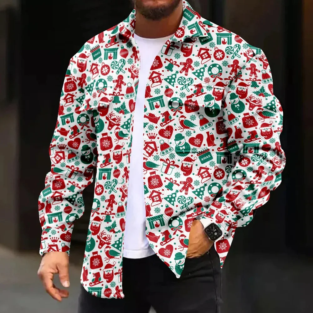 Christmas Retro Patterns Button Up Shirts Printed Full Sleeve Pocket Coat Hip Hop Hipster Streetwear Casual Men Clothing
Christmas Retro Patterns Button Up Shirts Printed Full Sleeve Pocket Coat Hip Hop Hipster Streetwear Casual Men Clothing