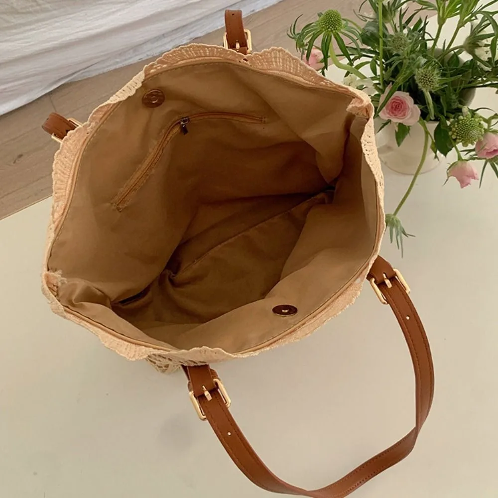 Полая кружевная сумка на плечо, большая вместительная ручная вязанная крючком сумка-тоут с цветком, легкие женские плетеные сумки с цветочным принтом
Полая кружевная сумка на плечо, большая вместительная ручная вязанная крючком сумка-тоут с цветком, легкие женские плетеные сумки с цветочным принтом