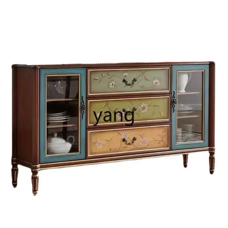 Lmm solid wood cabinet, storage against the wall, household retro with glass dining cabinet furniture
Lmm solid wood cabinet, storage against the wall, household retro with glass dining cabinet furniture