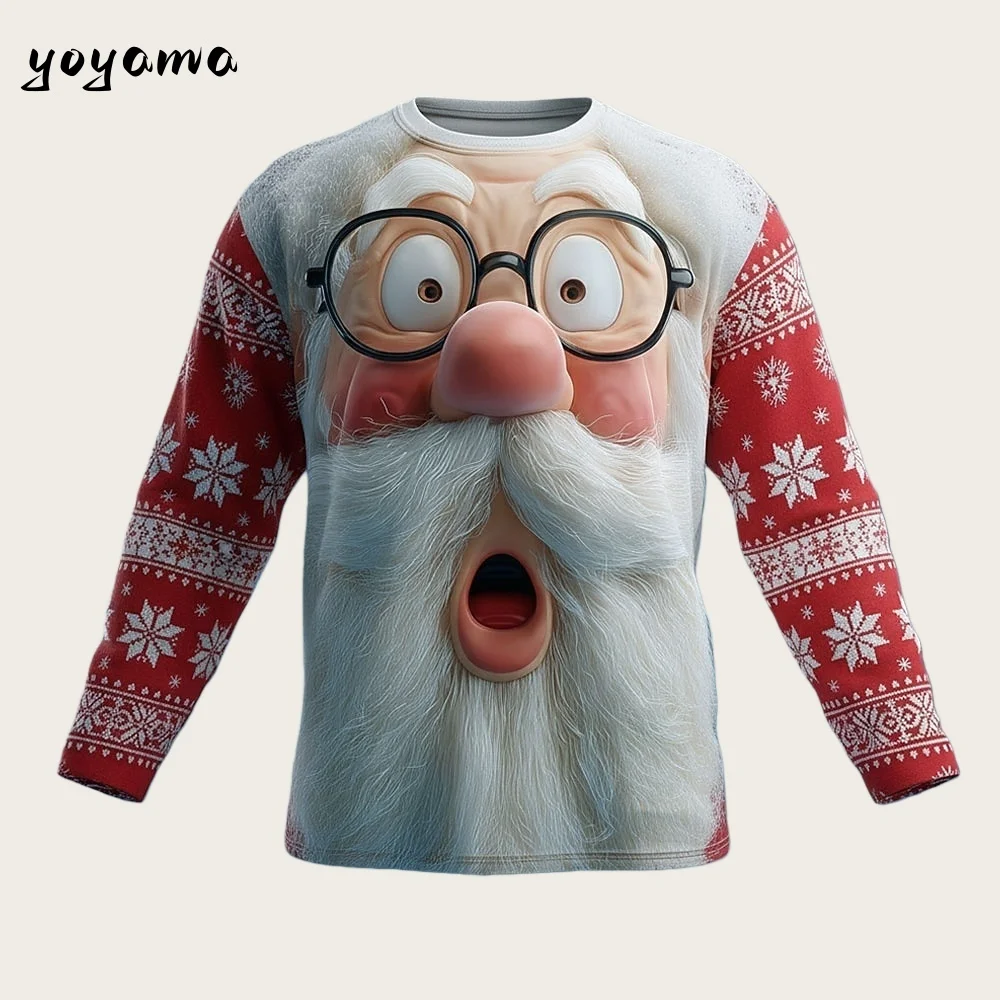 Funny Santa Christmas Men's 3D Printed Santa Claus Long Sleeve T-Shirts Crew Neck Tees Trendy Street Style Autumn Christmas Tops
Funny Santa Christmas Men's 3D Printed Santa Claus Long Sleeve T-Shirts Crew Neck Tees Trendy Street Style Autumn Christmas Tops