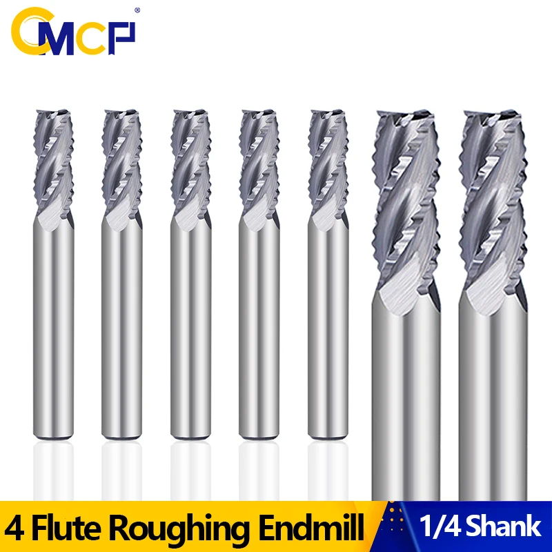 CMCP1/4 Shank Carbide End Mill 6.35x15x50L 4 Flute Roughing Endmill CNC Machine Tool Router Bit Milling Cutter CNC Tools
CMCP1/4 Shank Carbide End Mill 6.35x15x50L 4 Flute Roughing Endmill CNC Machine Tool Router Bit Milling Cutter CNC Tools