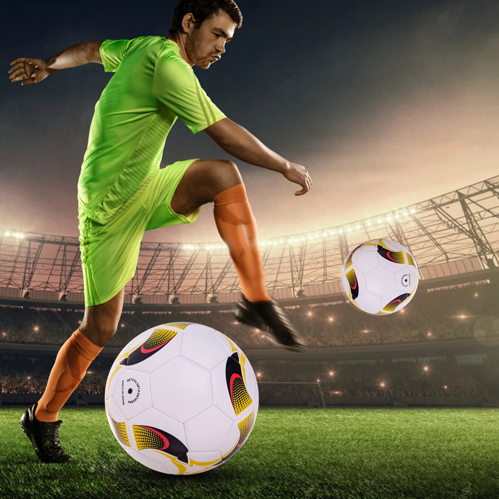 Size 5 Football Leather Outdoor Inflatable Stadium Soccer Replacement Students Learning Beginner Professional Sports Ball
Size 5 Football Leather Outdoor Inflatable Stadium Soccer Replacement Students Learning Beginner Professional Sports Ball
