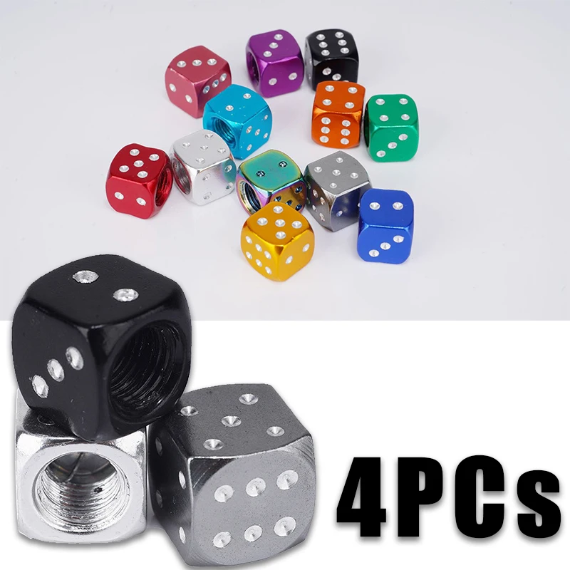 4PCs Dice Shape Car Truck Wheel Tire Air Valve Stem Cover Dust Cap Aluminum Car-styling Accessories Cool Design
4PCs Dice Shape Car Truck Wheel Tire Air Valve Stem Cover Dust Cap Aluminum Car-styling Accessories Cool Design