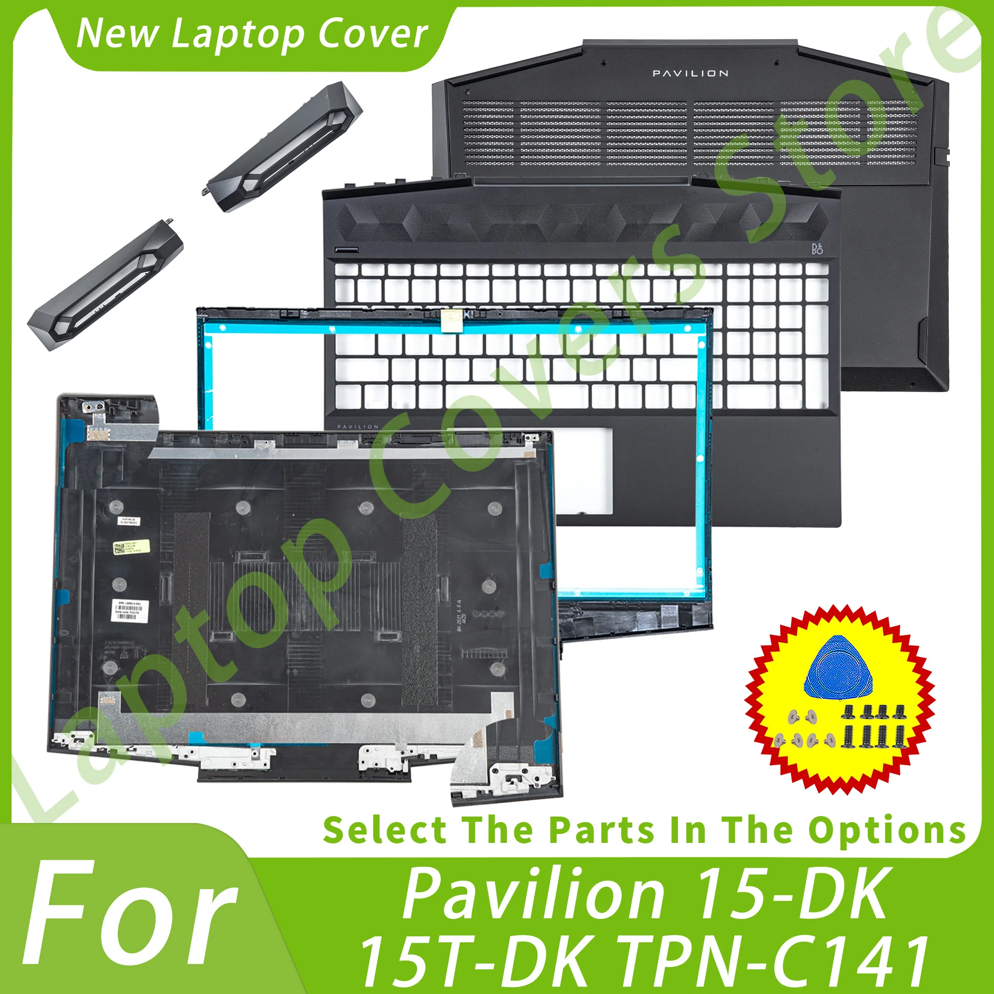 NEW Covers For Pavilion 15-DK 15T-DK TPN-C141 LCD Back Cover Front Bezel Palmrest Bottom Replacement with Green/Silver/Purple
NEW Covers For Pavilion 15-DK 15T-DK TPN-C141 LCD Back Cover Front Bezel Palmrest Bottom Replacement with Green/Silver/Purple